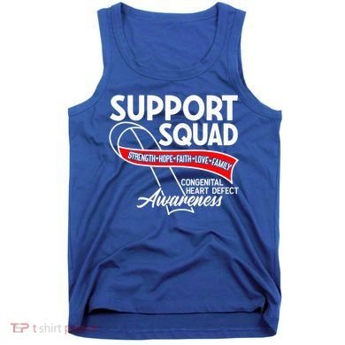Support Awareness Squad I CHD Congenital Heart Defect Tank Top