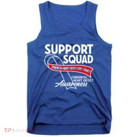 Support Awareness Squad I CHD Congenital Heart Defect Tank Top thumb 0