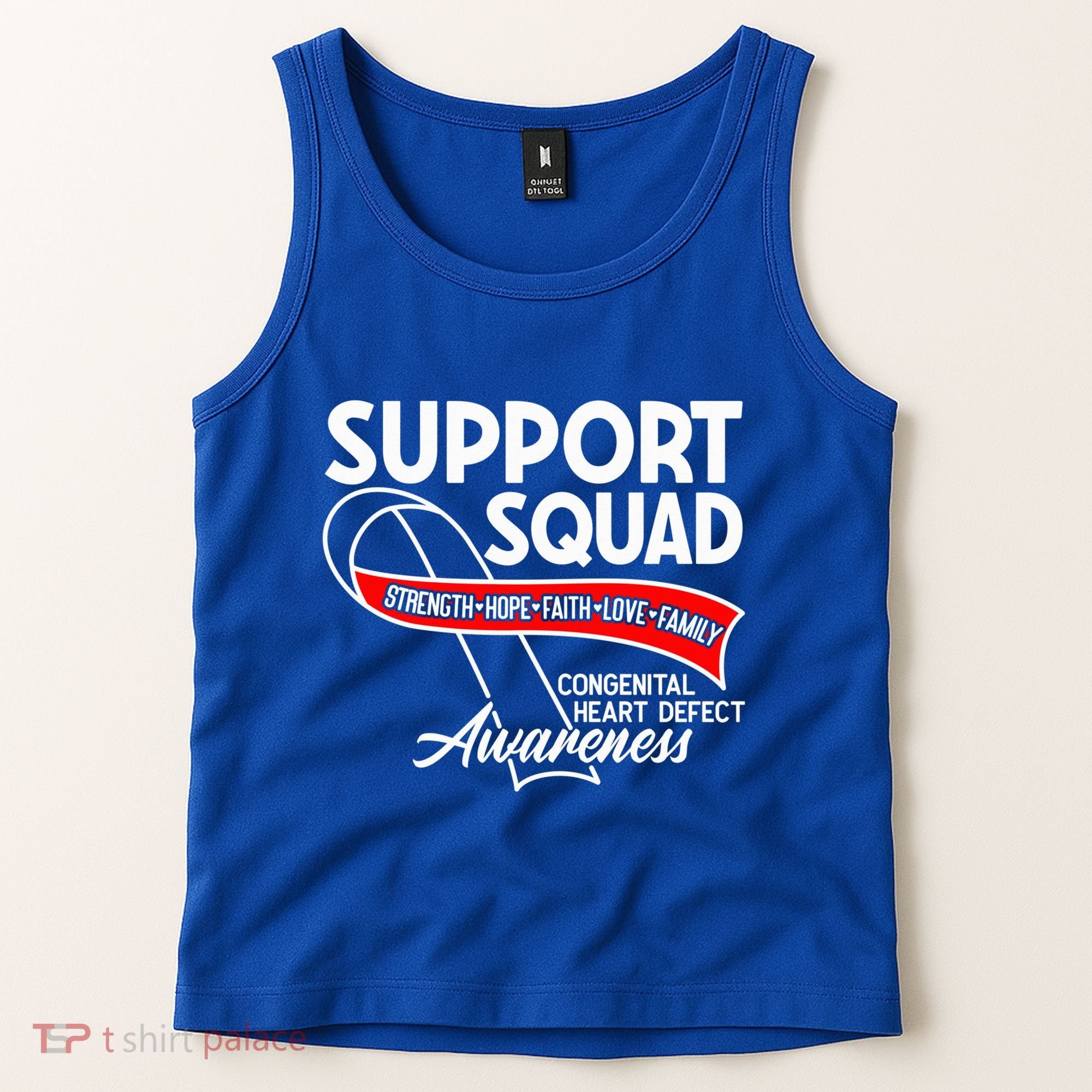 Support Awareness Squad I CHD Congenital Heart Defect Tank Top