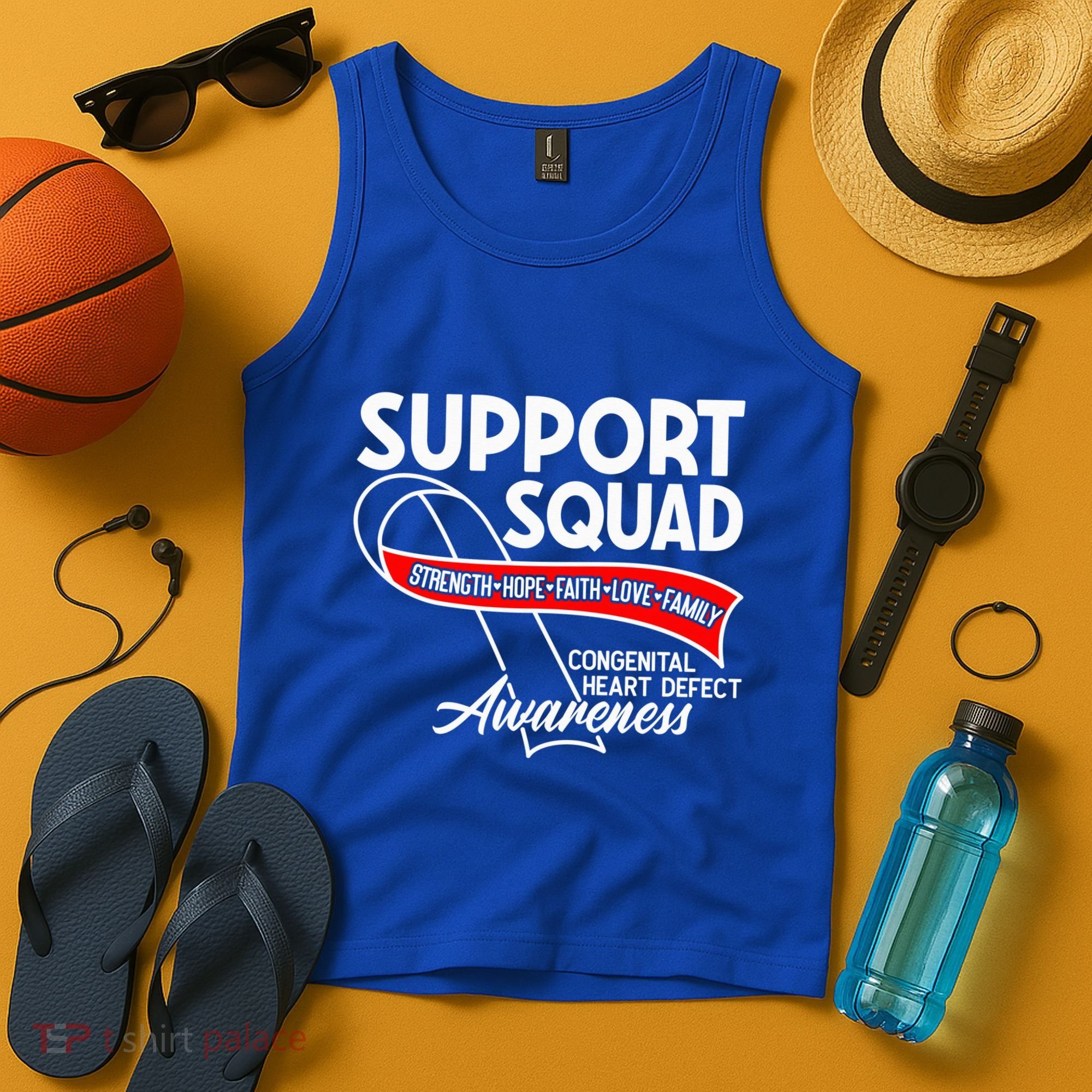Support Awareness Squad I CHD Congenital Heart Defect Tank Top