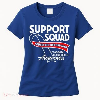 Support Awareness Squad I CHD Congenital Heart Defect Women's T-Shirt