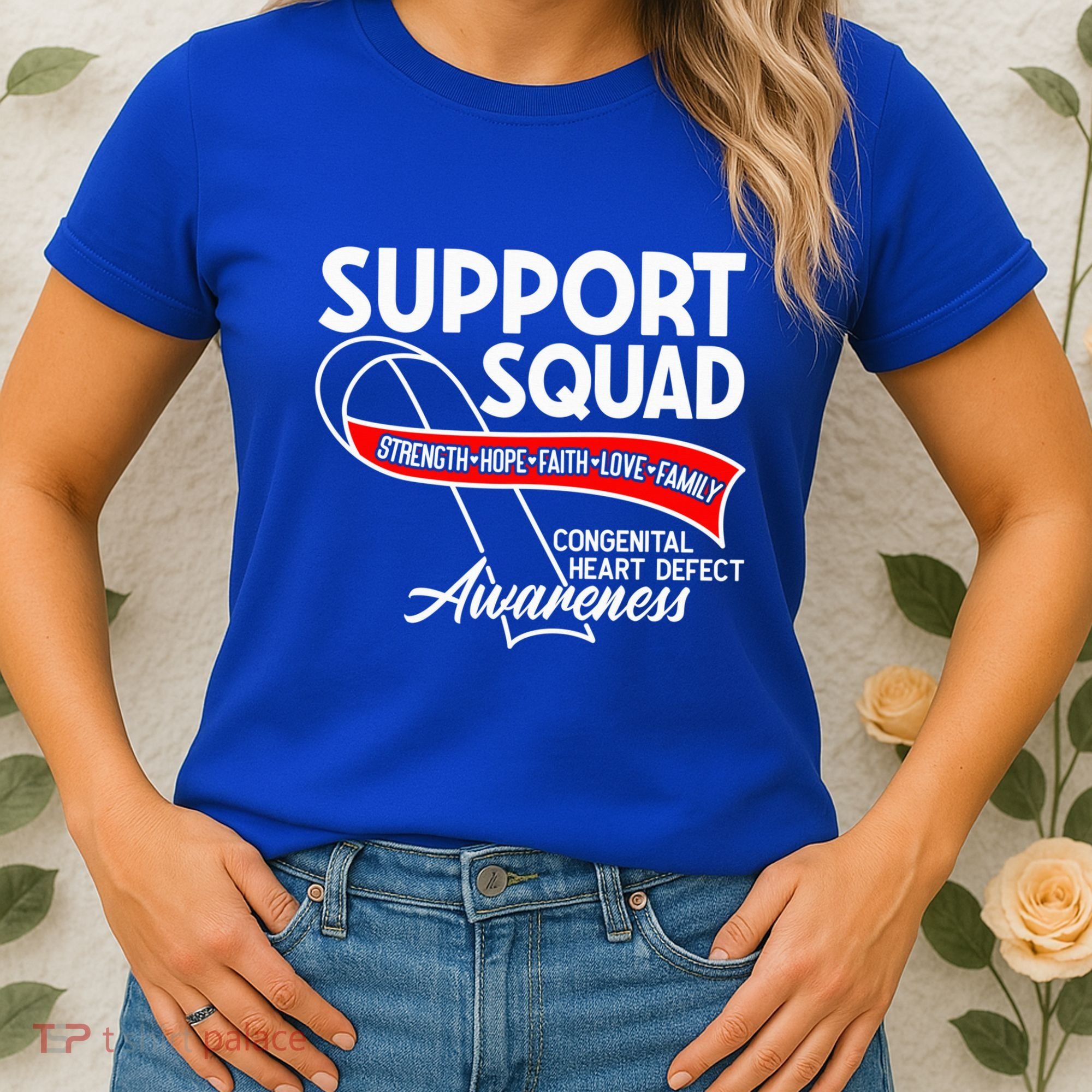 Support Awareness Squad I CHD Congenital Heart Defect Women's T-Shirt