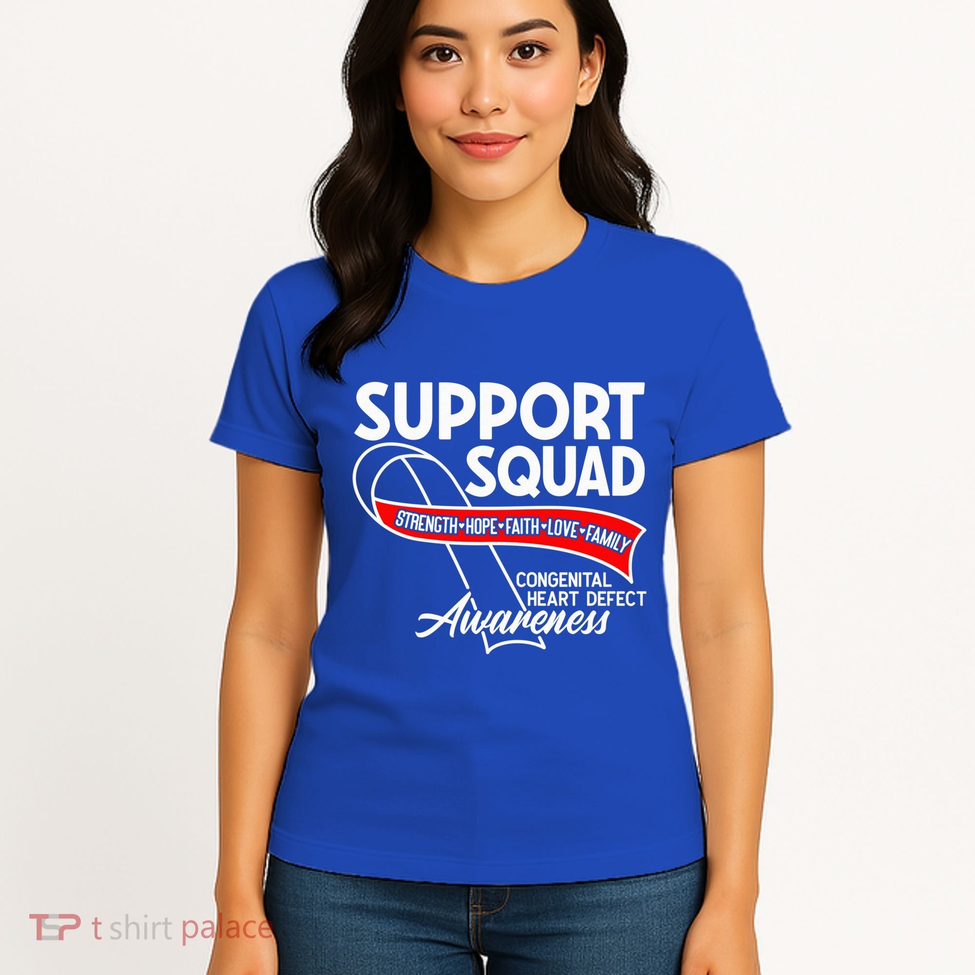 Support Awareness Squad I CHD Congenital Heart Defect Women's T-Shirt