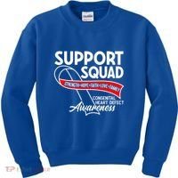 Support Awareness Squad I CHD Congenital Heart Defect Kids Sweatshirt thumb 0