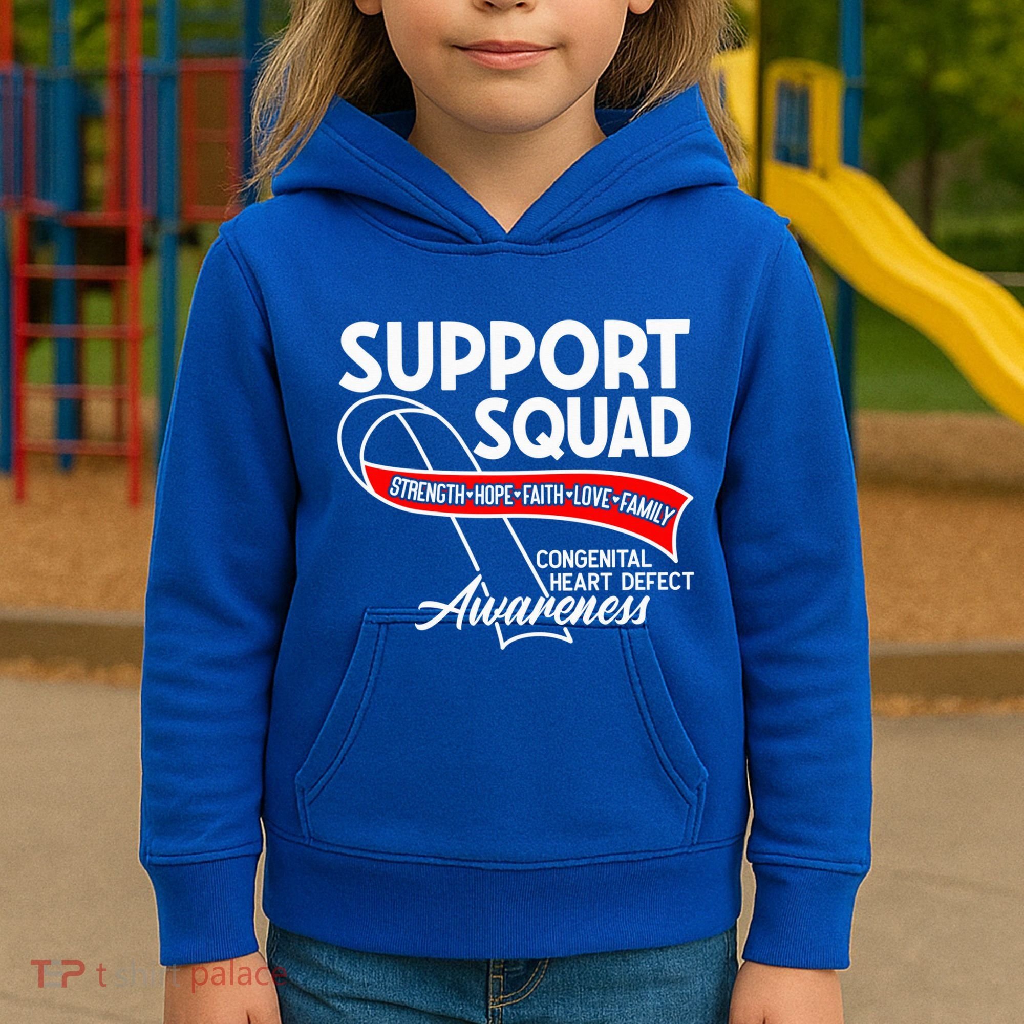 Support Awareness Squad I CHD Congenital Heart Defect Kids Hoodie