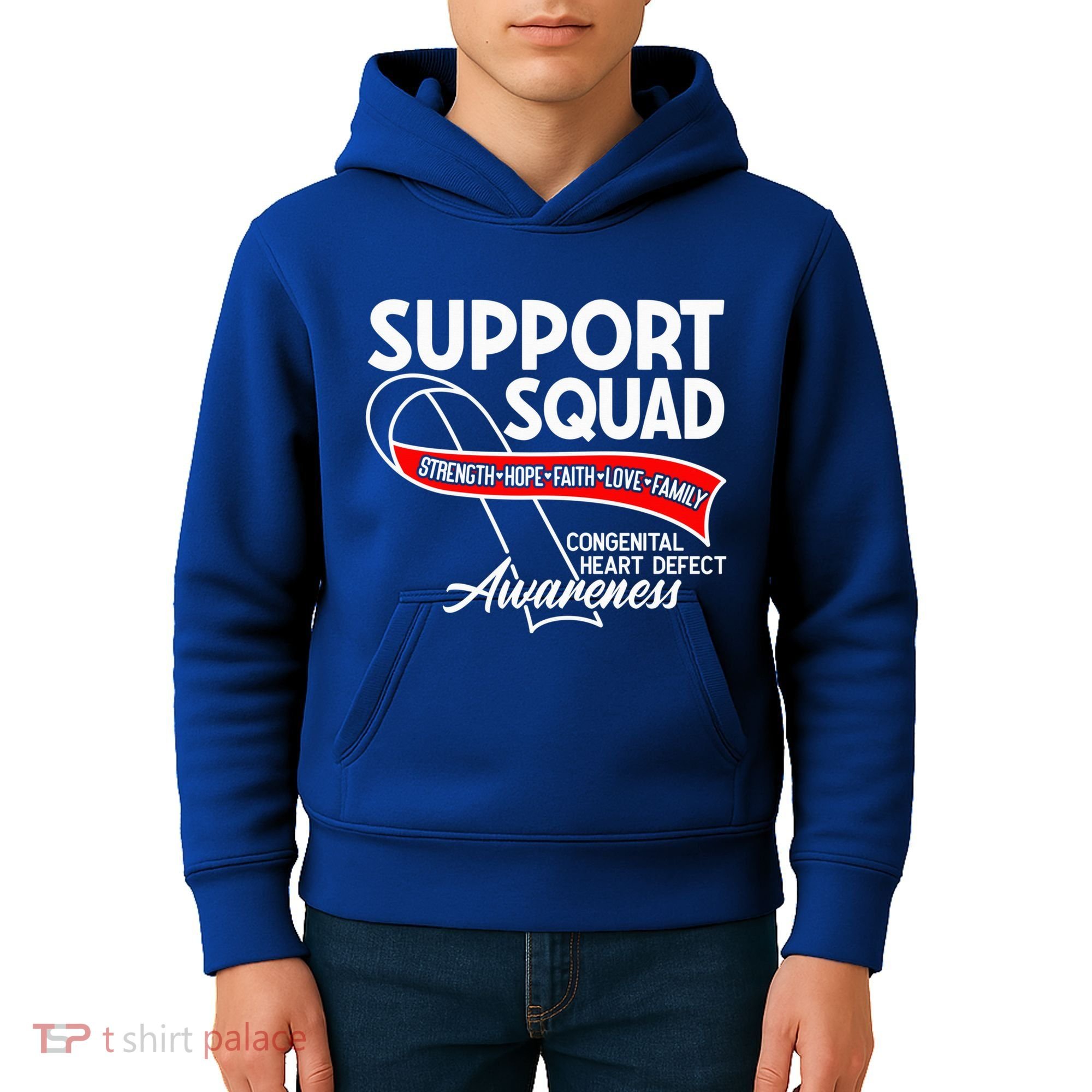 Support Awareness Squad I CHD Congenital Heart Defect Kids Hoodie