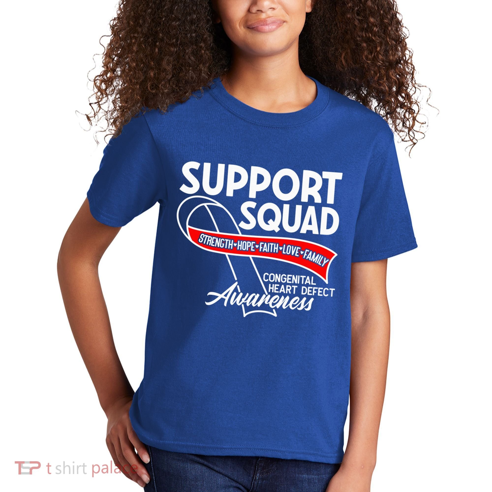 Support Awareness Squad I CHD Congenital Heart Defect Kids T-Shirt