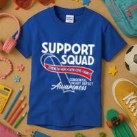 Support Awareness Squad I CHD Congenital Heart Defect Kids T-Shirt thumb 3