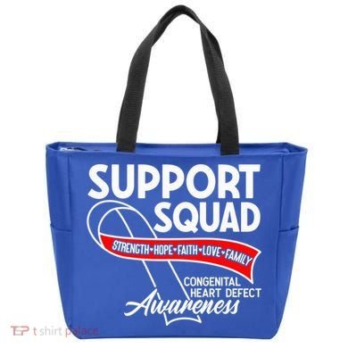 Support Awareness Squad I CHD Congenital Heart Defect Tote Bag