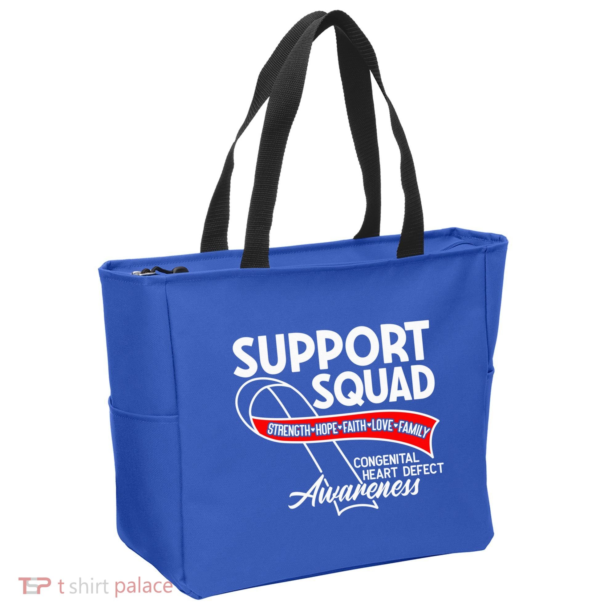 Support Awareness Squad I CHD Congenital Heart Defect Tote Bag