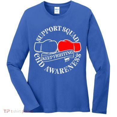 Support Awareness Squad I CHD Congenital Heart Defect Women's Long Sleeve Shirt