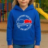 Support Awareness Squad I CHD Congenital Heart Defect Kids Hoodie thumb 3