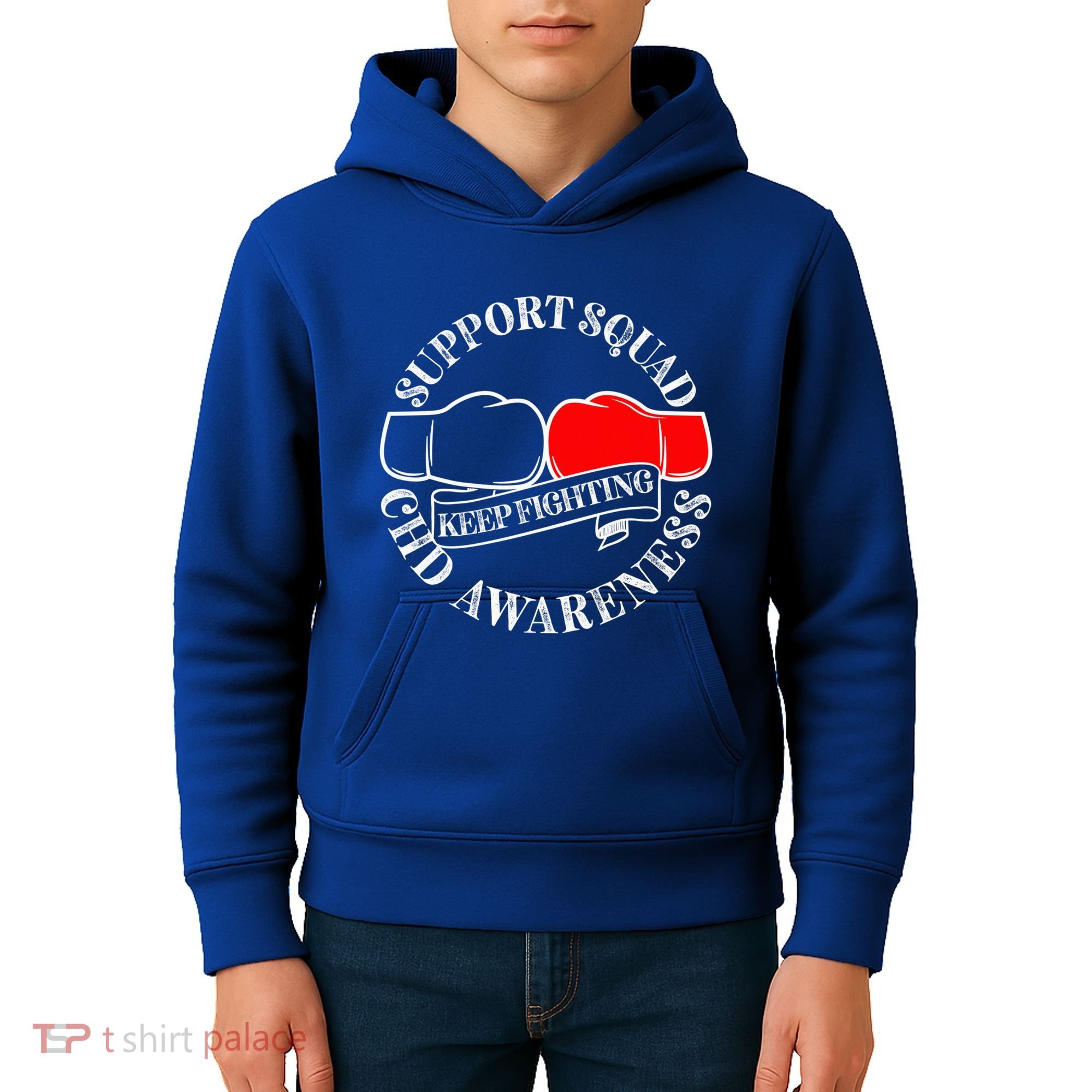 Support Awareness Squad I CHD Congenital Heart Defect Kids Hoodie