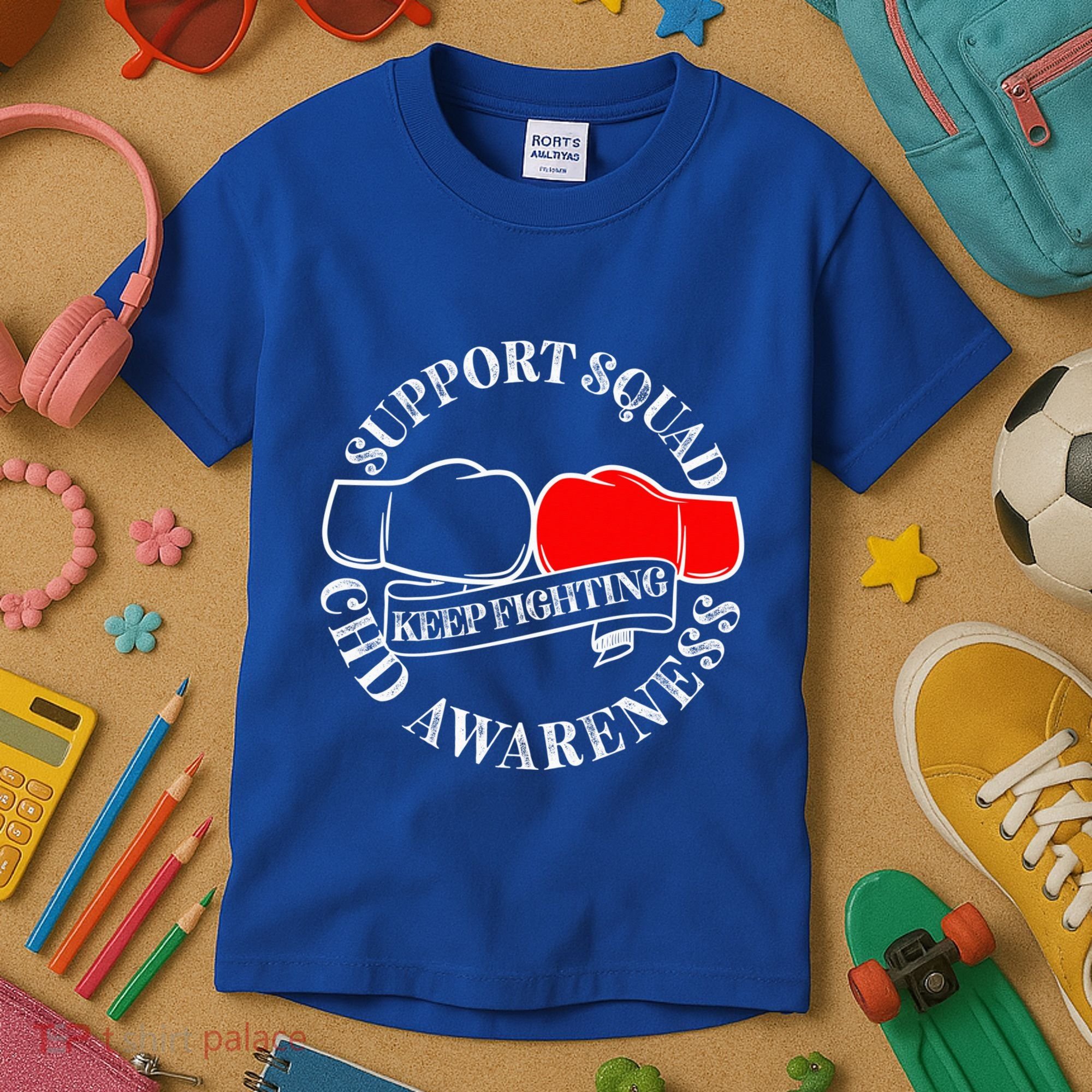 Support Awareness Squad I CHD Congenital Heart Defect Kids T-Shirt