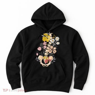 Scoliosis Awareness Spinal Fusion Back Surgery Botanical Hoodie