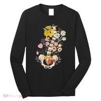 Scoliosis Awareness Spinal Fusion Back Surgery Botanical Long Sleeve Shirt thumb 0