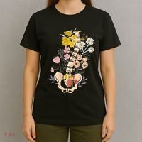 Scoliosis Awareness Spinal Fusion Back Surgery Botanical T-Shirt thumb 4