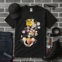 Scoliosis Awareness Spinal Fusion Back Surgery Botanical Tall T-Shirt thumb 3