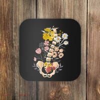 Scoliosis Awareness Spinal Fusion Back Surgery Botanical Coaster thumb 0