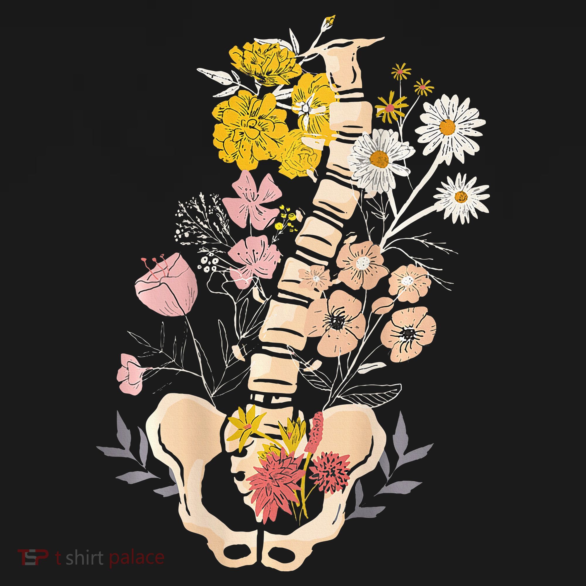 Scoliosis Awareness Spinal Fusion Back Surgery Botanical Coaster