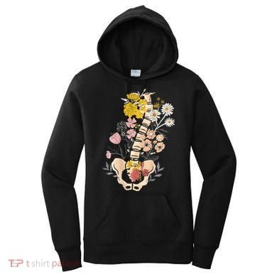 Scoliosis Awareness Spinal Fusion Back Surgery Botanical Women's Hoodie