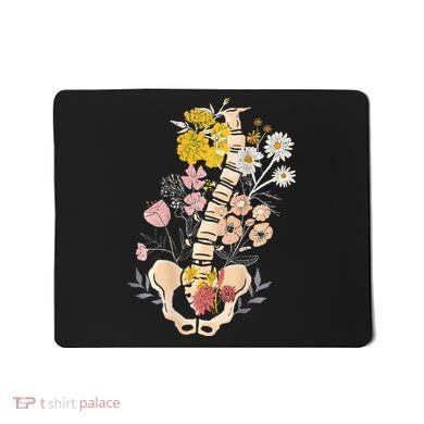 Scoliosis Awareness Spinal Fusion Back Surgery Botanical Mousepad
