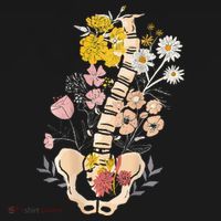 Scoliosis Awareness Spinal Fusion Back Surgery Botanical Ornament thumb 1