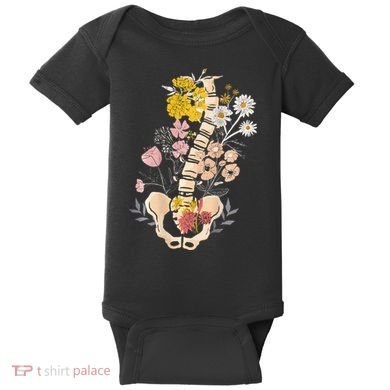 Scoliosis Awareness Spinal Fusion Back Surgery Botanical Baby Bodysuit