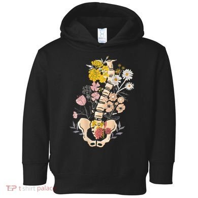 Scoliosis Awareness Spinal Fusion Back Surgery Botanical Toddler Hoodie