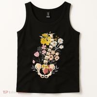 Scoliosis Awareness Spinal Fusion Back Surgery Botanical Tank Top thumb 2