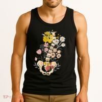 Scoliosis Awareness Spinal Fusion Back Surgery Botanical Tank Top thumb 3