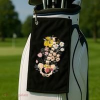 Scoliosis Awareness Spinal Fusion Back Surgery Botanical Golf Towel thumb 2
