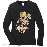 Scoliosis Awareness Spinal Fusion Back Surgery Botanical Women's Long Sleeve Shirt thumb 0