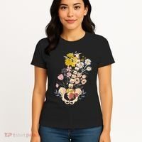 Scoliosis Awareness Spinal Fusion Back Surgery Botanical Women's T-Shirt thumb 4