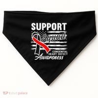 Support Awareness Squad I CHD Congenital Heart Defect USA-Made Doggie Bandana thumb 0