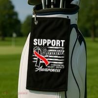 Support Awareness Squad I CHD Congenital Heart Defect Golf Towel thumb 2
