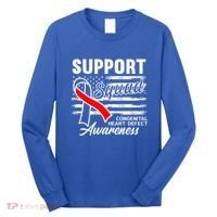 Support Awareness Squad I CHD Congenital Heart Defect Long Sleeve Shirt thumb 0