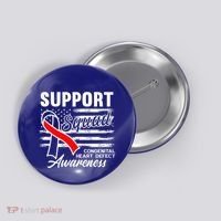 Support Awareness Squad I CHD Congenital Heart Defect Button thumb 0