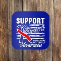 Support Awareness Squad I CHD Congenital Heart Defect Coaster thumb 0