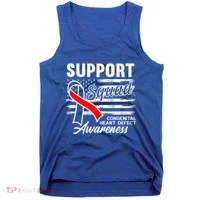 Support Awareness Squad I CHD Congenital Heart Defect Tank Top thumb 0