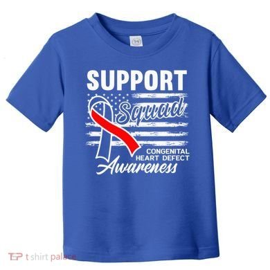 Support Awareness Squad I CHD Congenital Heart Defect Toddler T-Shirt