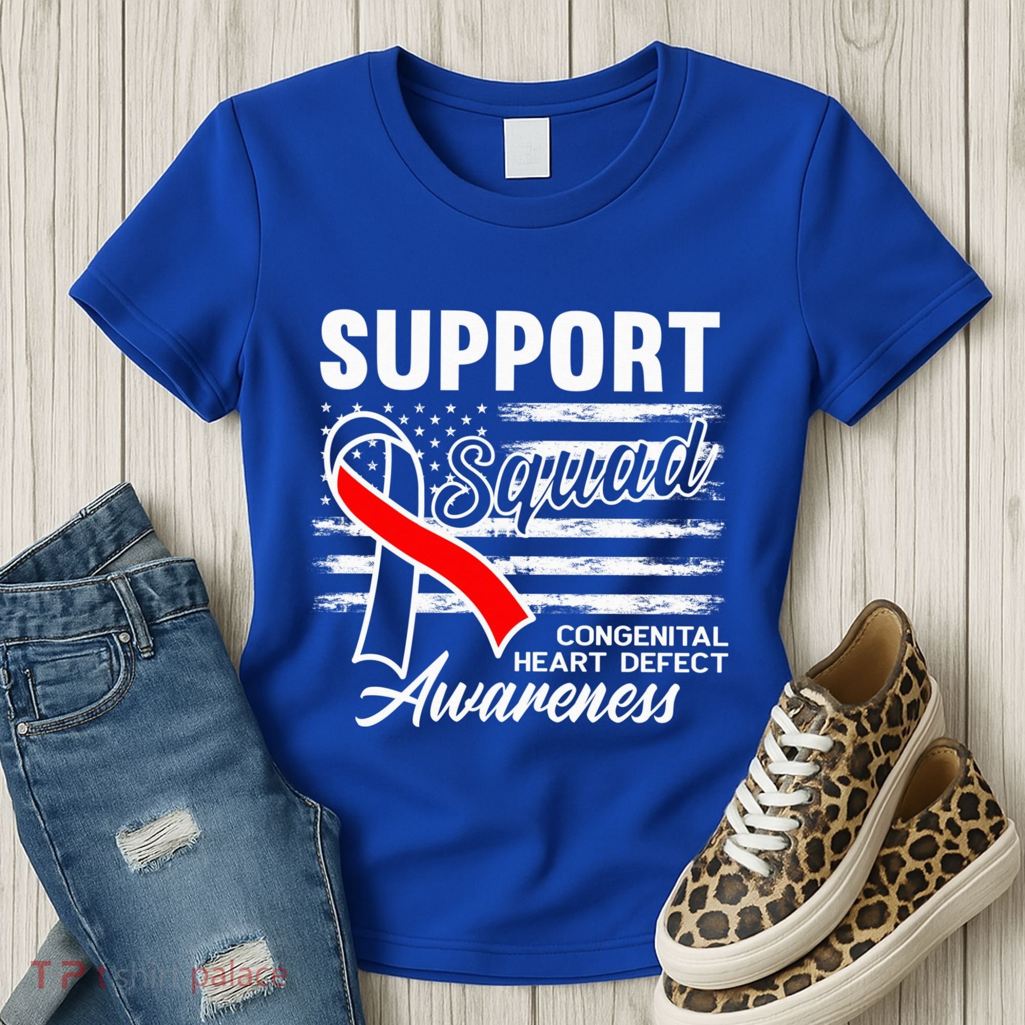 Support Awareness Squad I CHD Congenital Heart Defect Women's T-Shirt