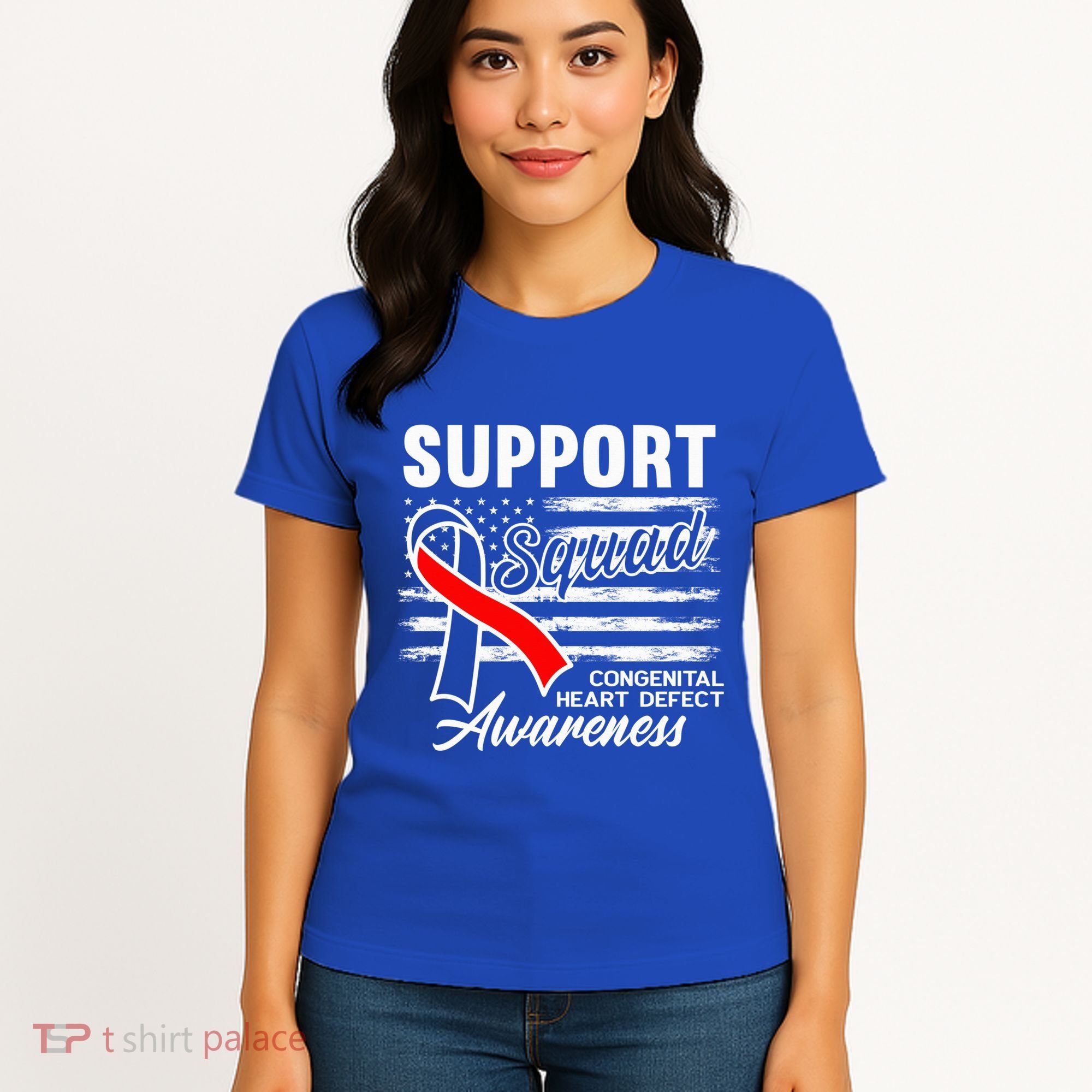 Support Awareness Squad I CHD Congenital Heart Defect Women's T-Shirt