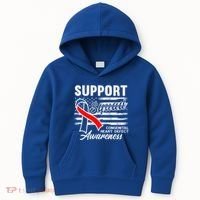 Support Awareness Squad I CHD Congenital Heart Defect Kids Hoodie thumb 0