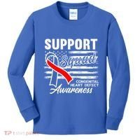 Support Awareness Squad I CHD Congenital Heart Defect Kids Long Sleeve Shirt thumb 0