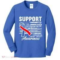 Support Awareness Squad I CHD Congenital Heart Defect Kids Long Sleeve Shirt thumb 0