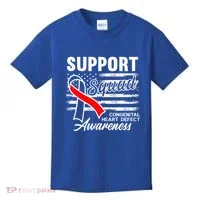 Support Awareness Squad I CHD Congenital Heart Defect Kids T-Shirt thumb 0