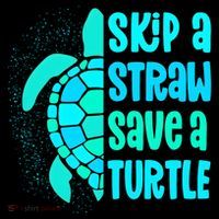Skip A Straw Save A Turtle Sea Turtle And Cute Gift Doggie Tank thumb 4