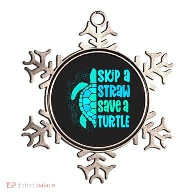 Skip A Straw Save A Turtle Sea Turtle And Cute Gift Ornament