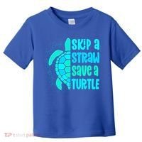 Skip A Straw Save A Turtle Sea Turtle And Cute Gift Toddler T-Shirt thumb 0